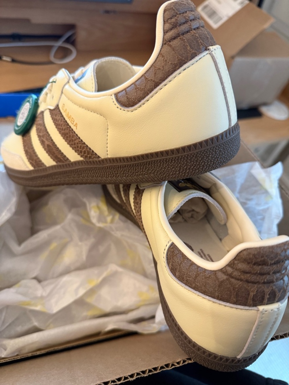 adidas Samba Cream and Brown Women’s Sneakers - Picture 5 of 5